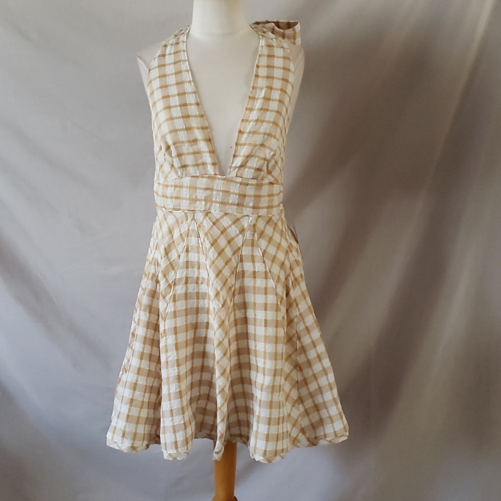 NEW Free People Seersucker Halter Dress